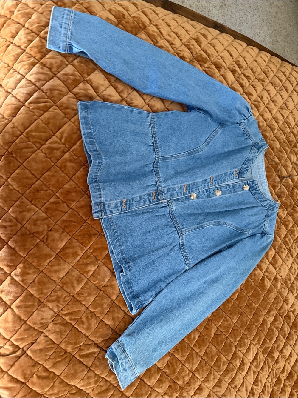 Light Wash Denim Button-Up Jacket